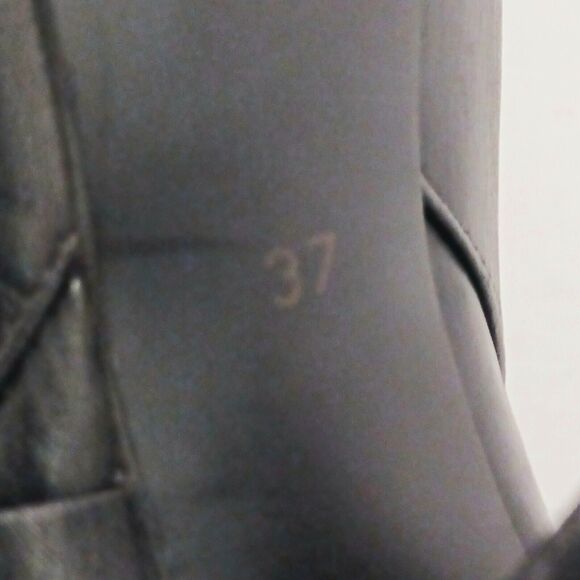 Animale Brazil Blk Leather Platform Ankle Boot Harness Strap High Block Heel  37 - Picture 11 of 13